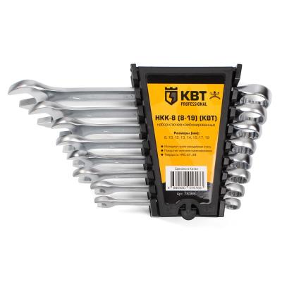 НКК-8 (8-19) серия KBT-PROFESSIONAL КВТ НКК-8 (8-19) серия KBT-PROFESSIONAL Набор гаечных комбинированных ключей