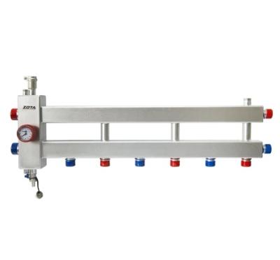 Гидроразделитель нерж. с коллектором горизонтальный, односторонний, 4 контура