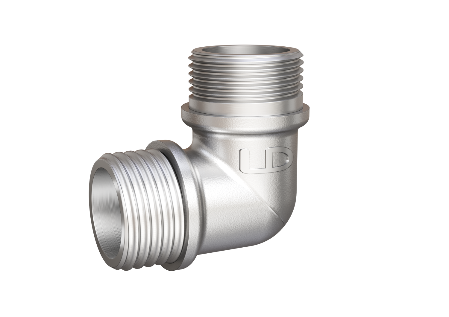 Угол 90 гр LD Pride DN20 (3/4") НР/НР латунь никель