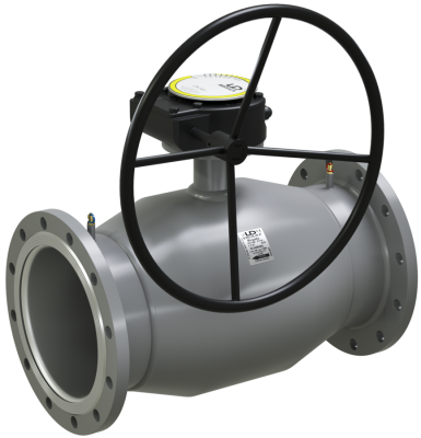 Кран шаровый LD КШЦФР Energy Regula из стали 20 Ду250/200 Ру1,6МПа с редуктором