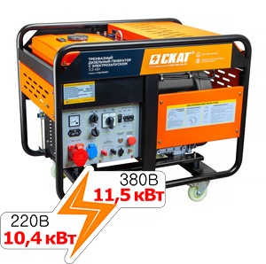 Установка генераторная дизельная УГД-11500EТ PROFF (10.4 кВт в режиме 220 В)