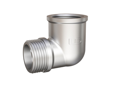 Угол 90 гр LD Pride DN25 (1") ВР/НР латунь никель