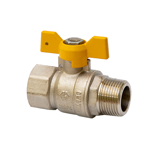 Кран Газовый MVI 1/2"внутренняя-наружная, бабочка