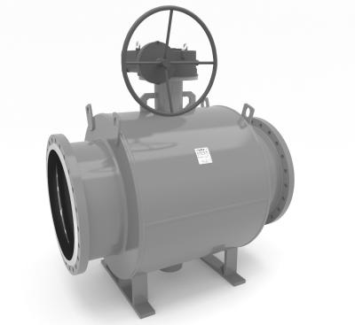 Кран шаровый LD КШЦФР из стали 20 Ду800/700 Ру2,5МПа с редуктором