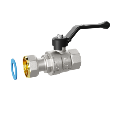 Кран шаровой латунный с накидной гайкой LD Pride 47.15.В-НкГк.Р Ду 15 Ру 40 ручка с биркой