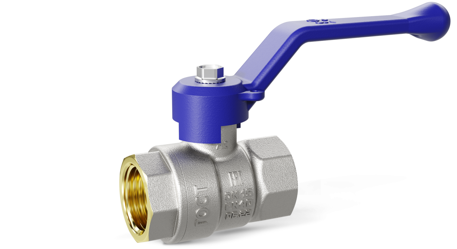 Кран шаровой латунный кислородный LD Pride Oxygen 40.25.В-В.Р GAS