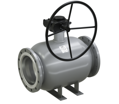 Кран шаровый LD КШЦФР из стали 20 Ду500 Ру2,5МПа полнопроходной с редуктором