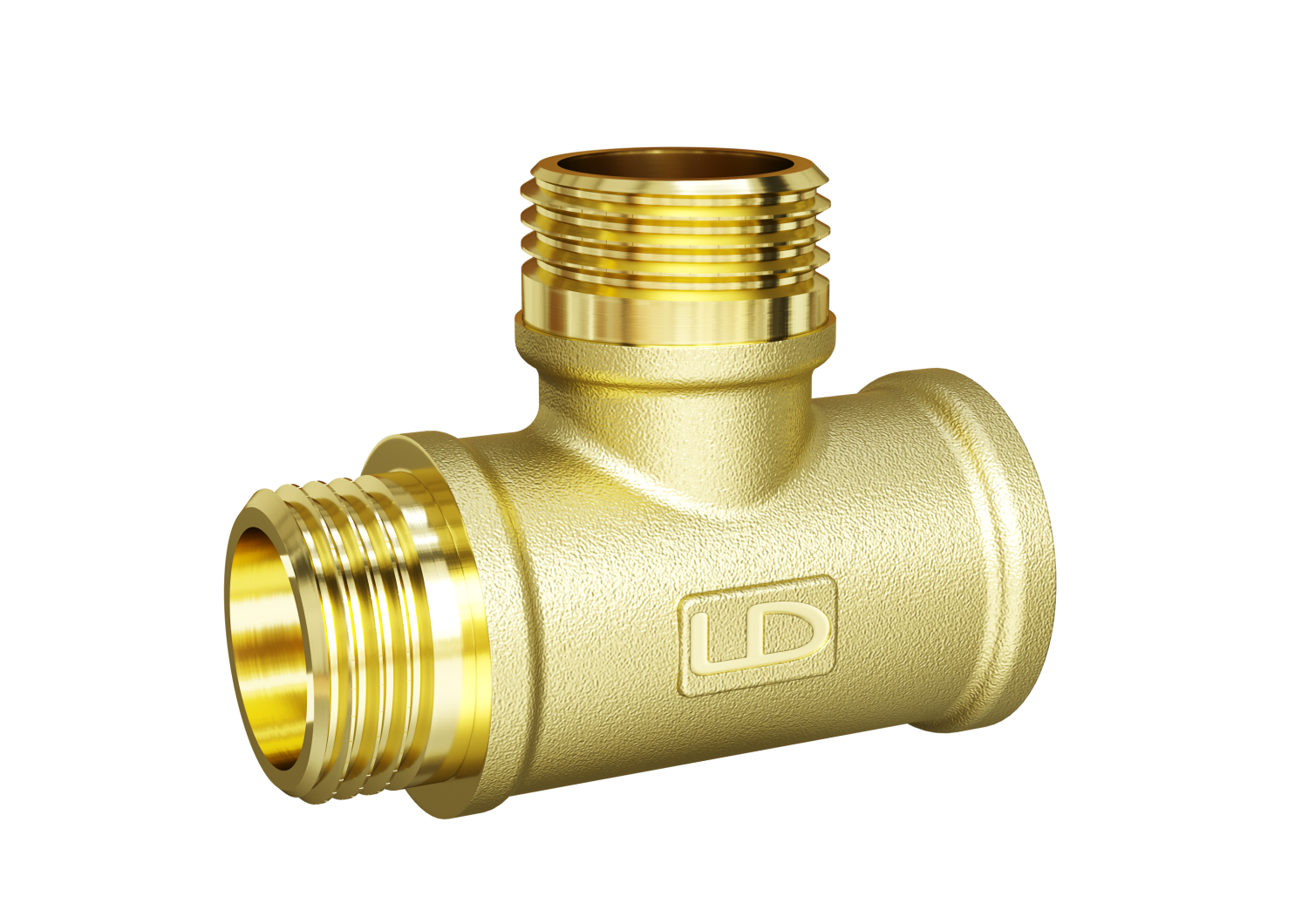 Тройник LD Pride DN15 (1/2") ВР/НР/НР латунь