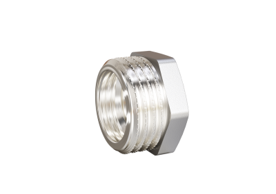 Футорка LD Pride DN25х20 (1"НР х 3/4" ВР) латунь никель с биркой