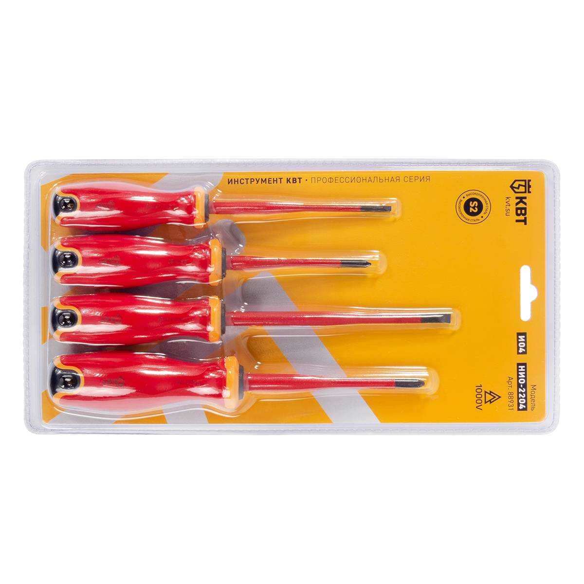 НИО-2204 серия СЛИМ КВТ НИО-2204 серия СЛИМ Набор диэлектрических отверток