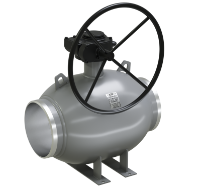 Кран шаровый LD КШЦПР из стали 20 Ду300 Ру1,6МПа полнопроходной с редуктором