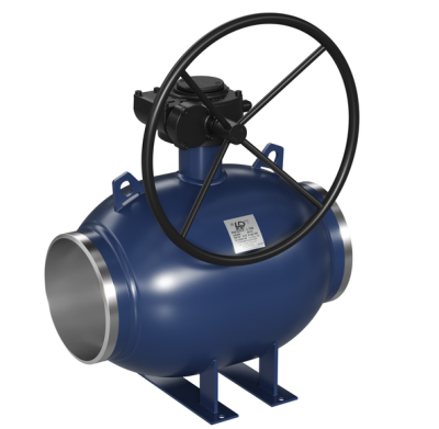 Кран шаровый LD КШЦПР из стали 12Х18Н10Т Ду250 Ру2,5МПа полнопроходной с редуктором