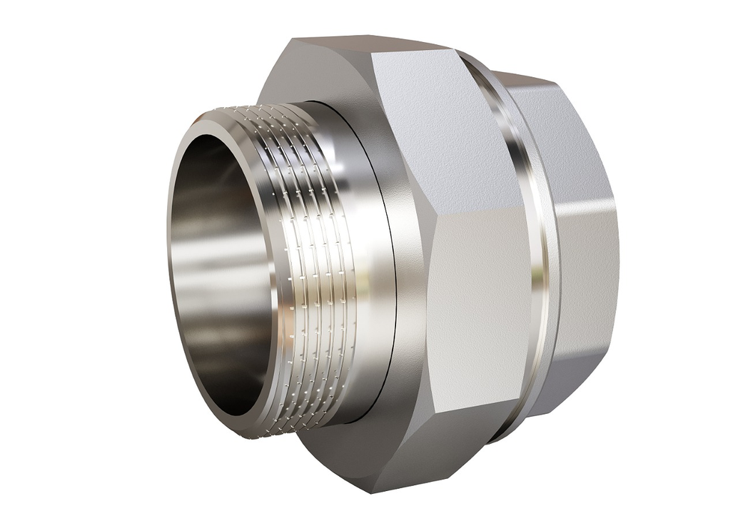 Сгон разъемный (американка) LD Pride DN50 (2") ВР/НР латунь никель