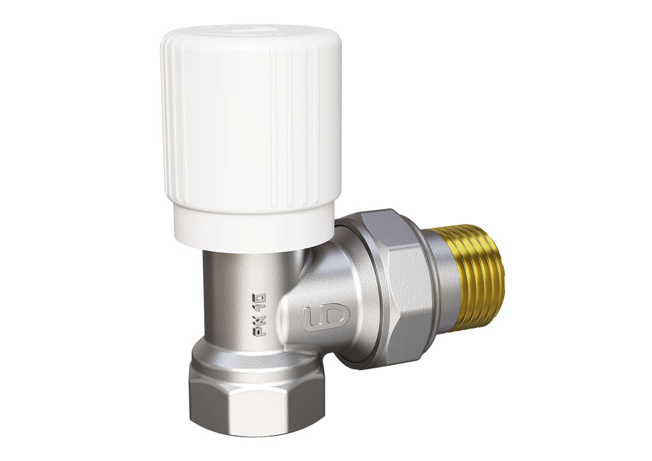 Клапан радиаторный регулировочный угловой LD Pride 59.20.В-ГШ.Р.У Ду20 Ру10