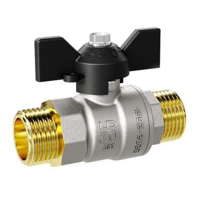 Кран шаровой латунный LD Pride 47.15.Н-Н.Б Ду 15 Ру 40 бабочка с биркой