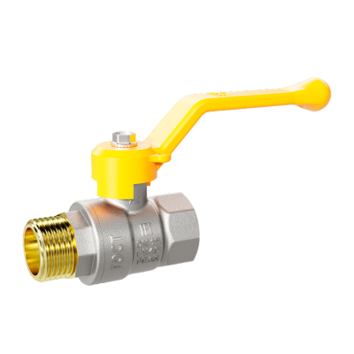 Кран шаровой латунный LD Pride 47.50.В-Н.Р GAS Ду 50 Ру 25 рычаг с биркой