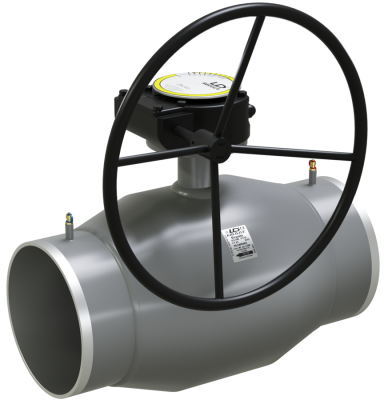 Кран шаровый LD КШЦПР Energy Regula из стали 20 Ду125/100 Ру2,5МПа с редуктором