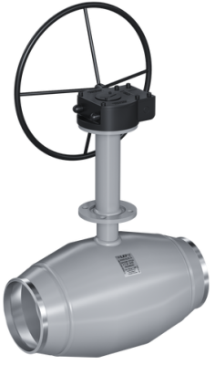 Кран шаровый LD для подземной установки КШЦПР из стали 20 Ду300/250 Ру2,5МПа Н=1565мм с редуктором