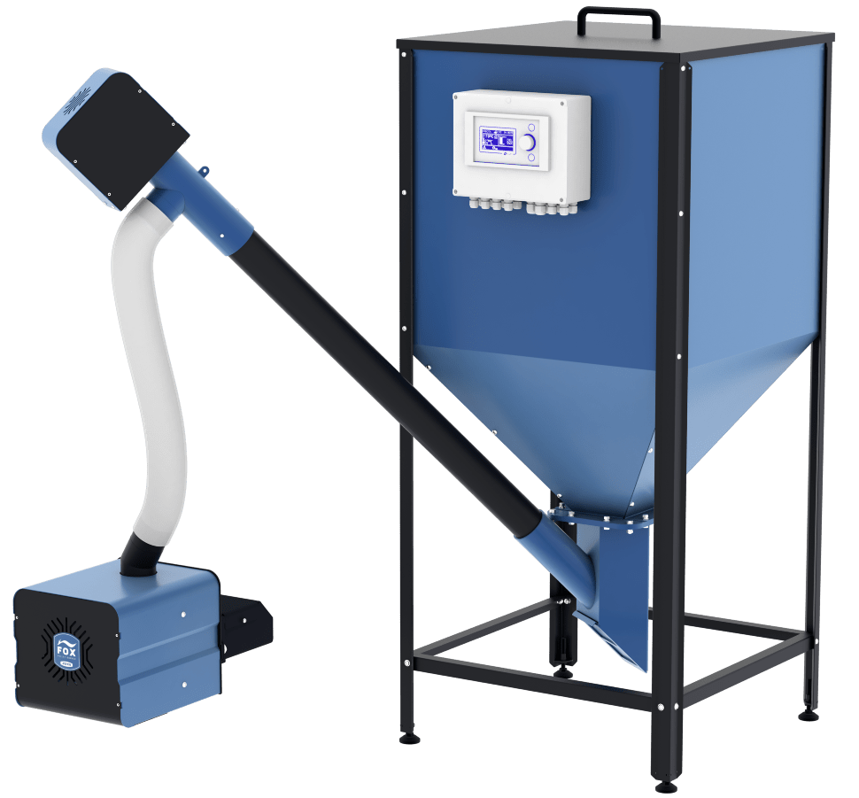 Пеллетная горелка ZOTA Fox 5-25 (горелка+ПУ+механизм+бункер)