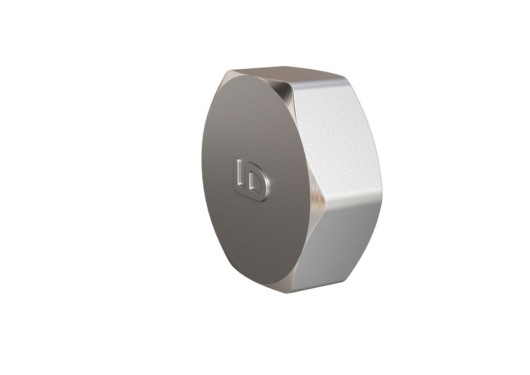 Заглушка LD Pride (на трубу) DN25 (1") ВР латунь никель