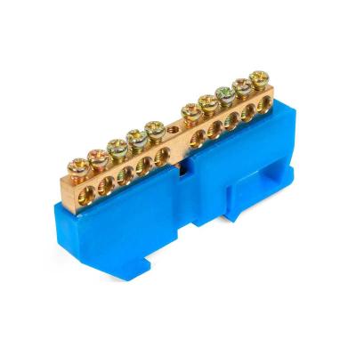 Шина N "ноль" на DIN-изол ШНИ-6х9-8 (син) КВТ Шина N "ноль" на DIN-изол ШНИ-6х9-8 (син)