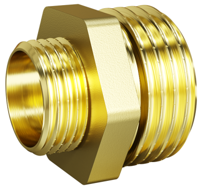 Ниппель переходной LD Pride DN15х10 (1/2"НР х 3/8"НР) латунь