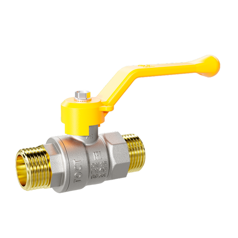 Кран шаровой латунный LD Pride 47.15.Н-Н.Р GAS Ду 15 Ру 40 рычаг с биркой