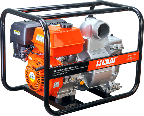 Мотопомпа бензиновая МПБ-1750С (жидкая грязь, 4 дюйма)