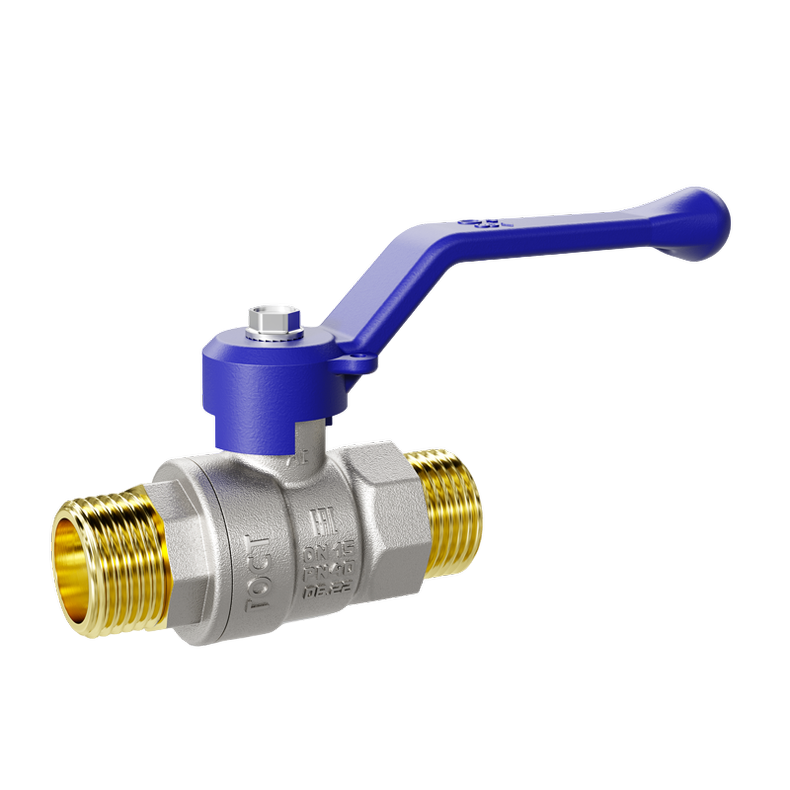 Кран шаровой латунный кислородный LD Pride Oxygen 40.15.Н-Н.Р GAS Ду15 Ру 40 рычаг