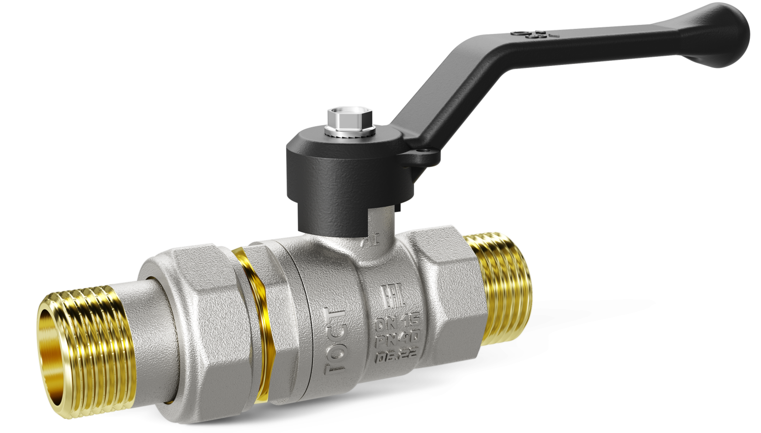 Кран шаровой латунный LD Pride 47.20.Н-ГШ.Р Ду 20 Ру 40 рычаг