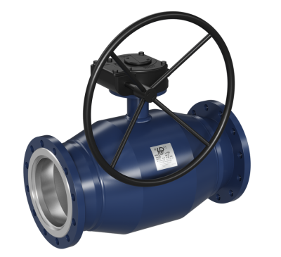 Кран шаровый LD КШЦФР Energy из стали 09Г2С Ду250 Ру1,6МПа полнопроходной с редуктором