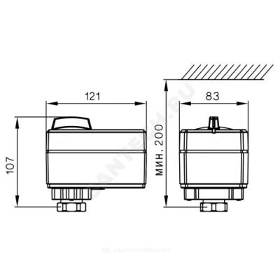Электропривод 3-х позиц AMV 10 Danfoss 082G3001