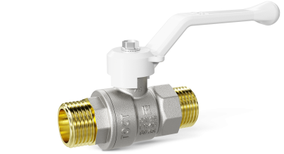 Кран шаровой латунный LD Pride 47.20.Н-Н.Р Ду 20 Ру 40 рычаг (white)