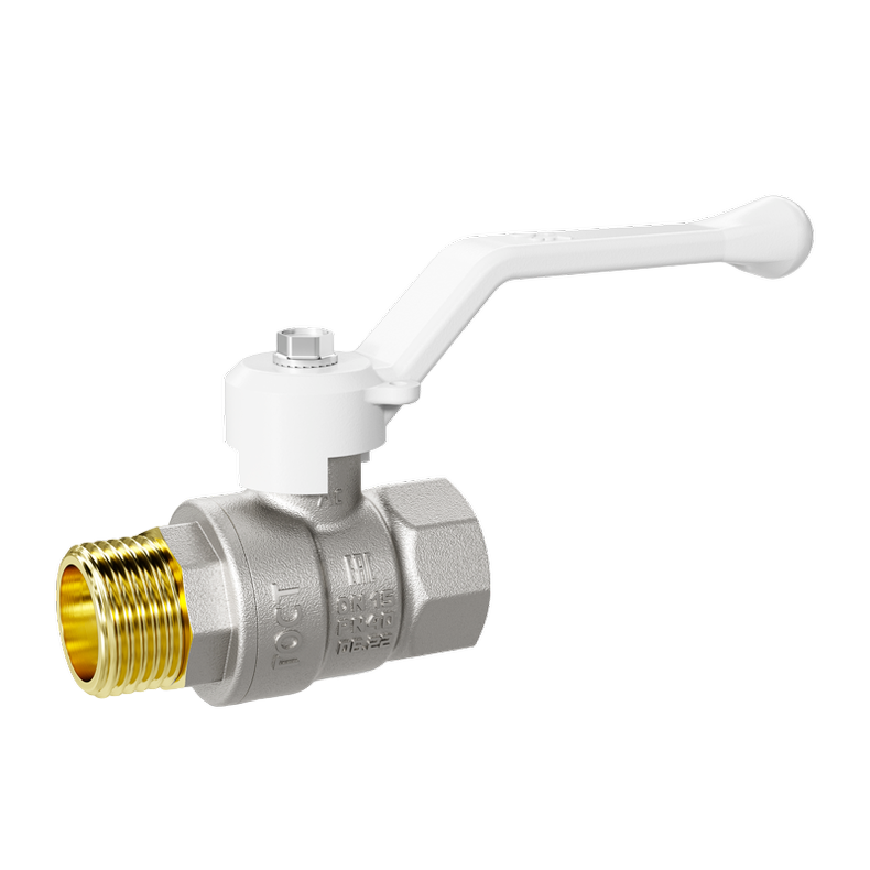 Кран шаровой латунный LD Pride 47.32.В-Н.Р Ду 32 Ру 25 рычаг (white) с биркой