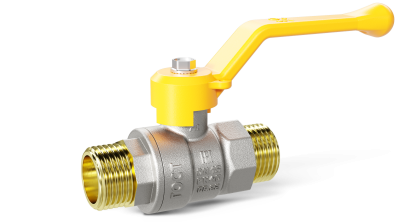 Кран шаровой латунный LD Pride 47.25.Н-Н.Р GAS Ду 25 Ру 40 рычаг