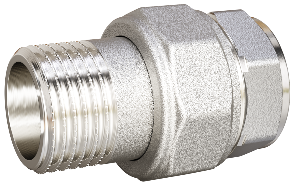 Сгон разъемный (американка) LD Pride DN20 (3/4") ВР/НР латунь никель