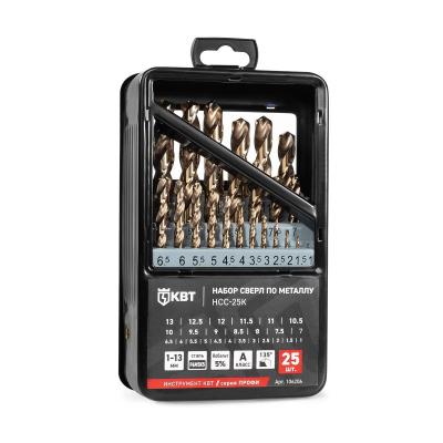 НСС-25К серия ПРОФИ КВТ НСС-25К серия ПРОФИ Набор сверл по металлу