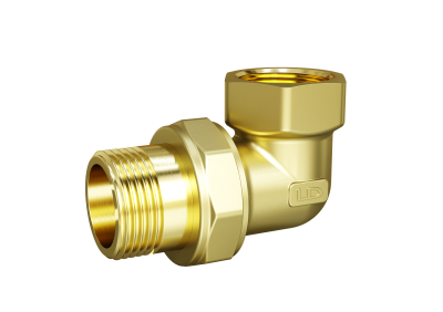 Сгон разъемный угловой (американка) LD Pride DN15 (1/2") ВР/НР латунь