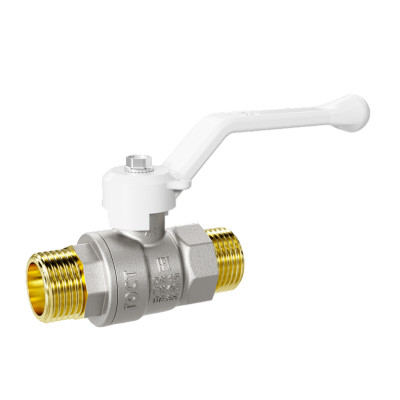 Кран шаровой латунный LD Pride 47.25.Н-Н.Р Ду 25 Ру 40 рычаг (white) с биркой