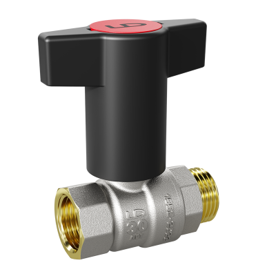 Кран шаровой латунный LD Pride 47.15.В-Н.ТР Ду 15 Ру 40 Т-рукоятка