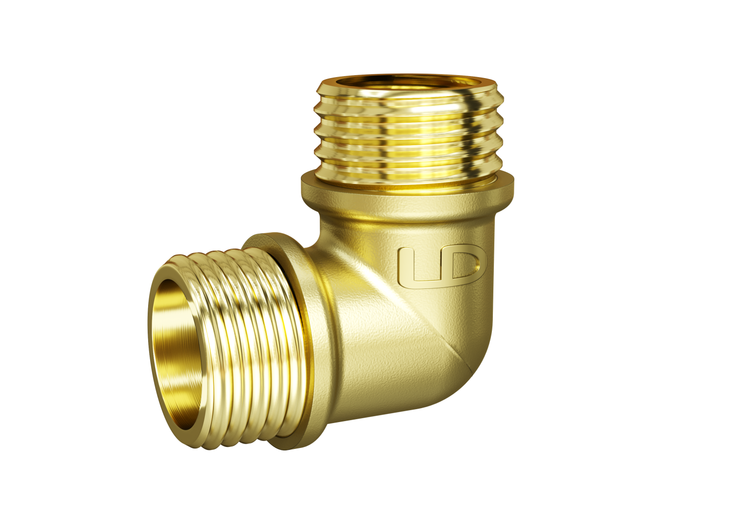 Угол 90 гр LD Pride DN20 (3/4") НР/НР латунь