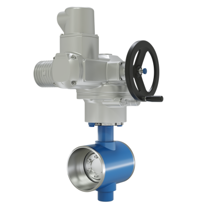 Поворотно-дисковый затвор 3-х эксцентриковый LD Energy под электропривод из стали 09Г2С, ПДЗ.П.Э.150.025.03 под электропривод