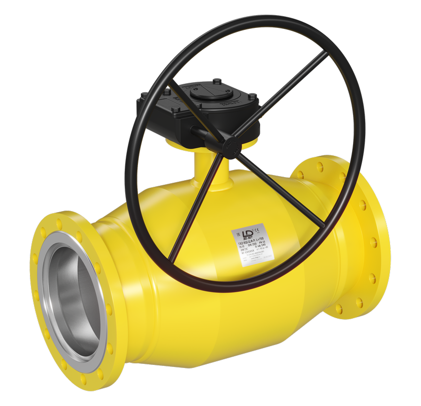 Кран шаровый LD КШЦФ Р Energy Gas 300.025.П/П.03. из стали 09Г2С Ду300 Ру2,5МПа с редуктором
