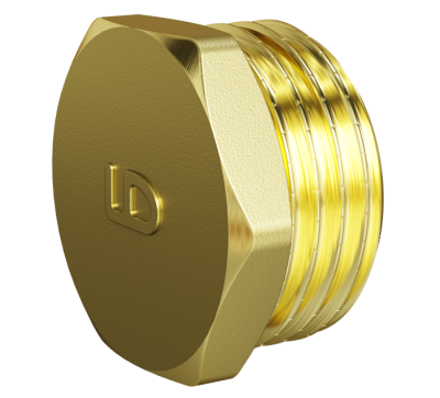 Пробка (в трубу) LD Pride DN25 (1") НР латунь