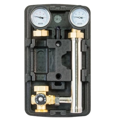 Насосная группа быстрого монтажа ZOTA с термостатическим смесителем (30-60°С) без насоса 1"