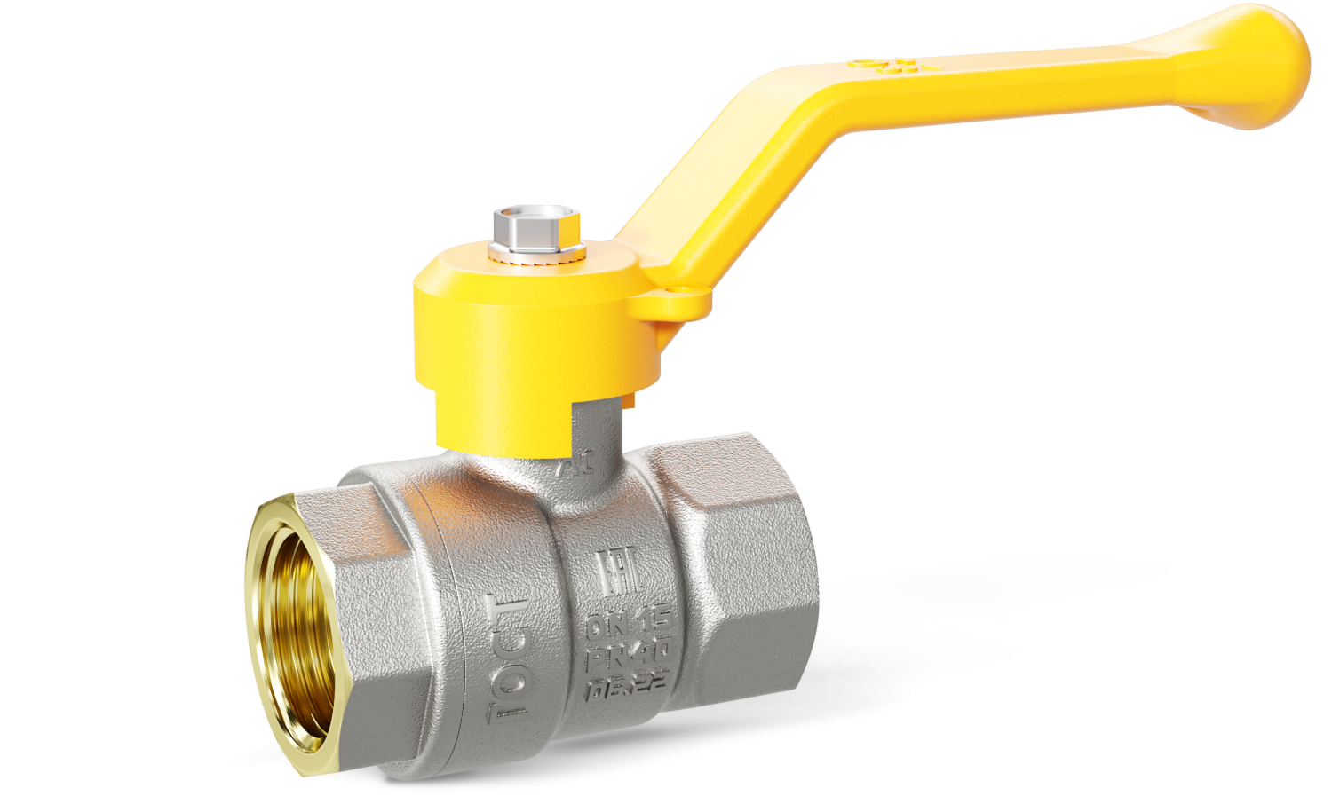 Кран шаровой латунный LD Pride 47.20.В-В.Р GAS Ду 20 Ру 40 рычаг