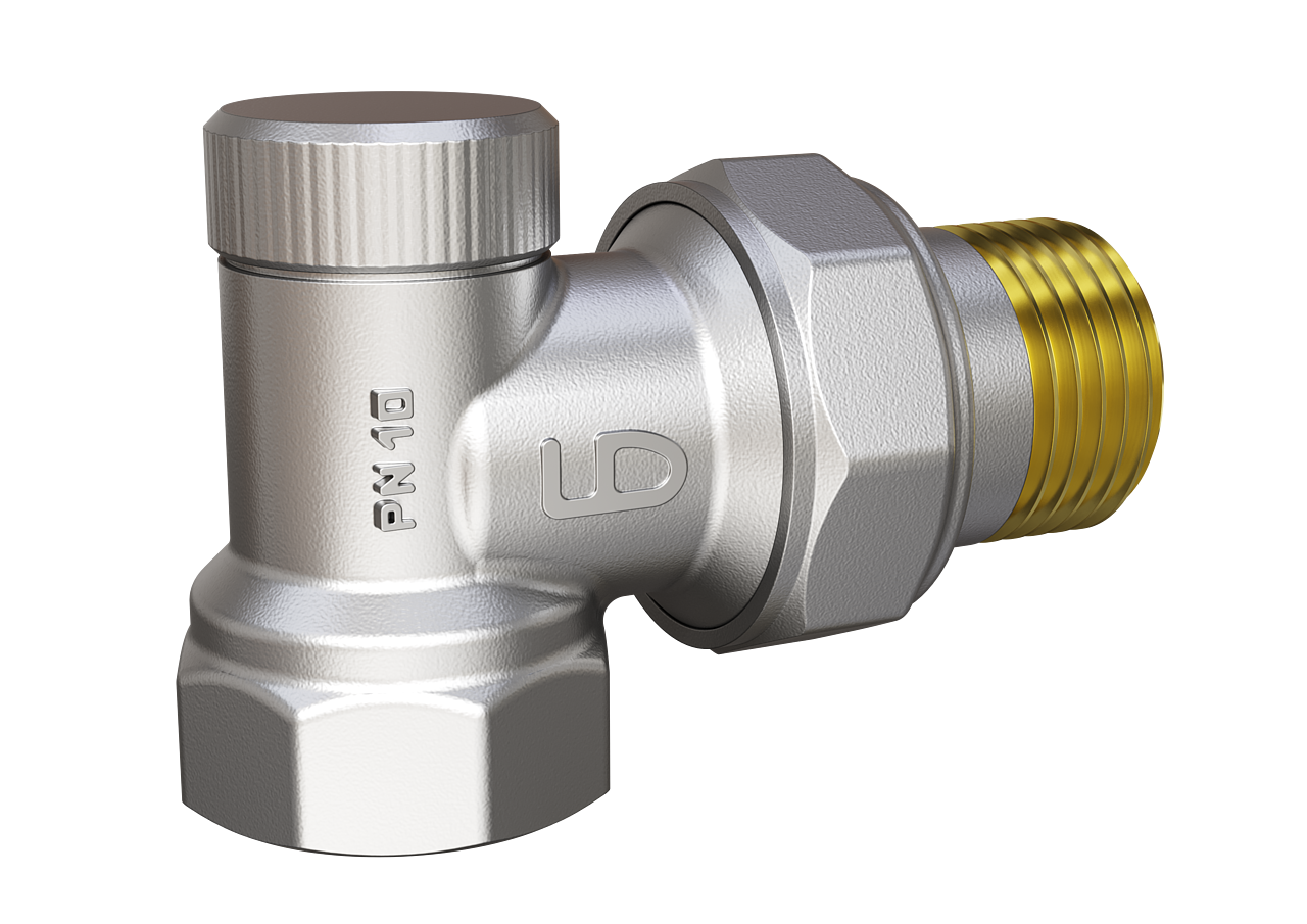 Клапан радиаторный настроечный угловой LD Pride 59.20.В-ГШ.Н.У Ду20 Ру10