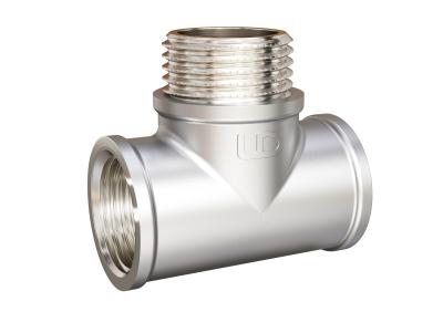 Тройник LD Pride DN15 (1/2") ВР/НР/ВР латунь никель