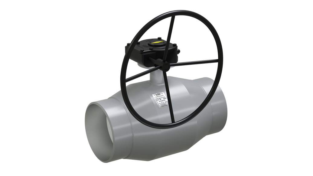 Кран шаровый LD КШЦПР из стали 20 Ду150 Ру1,6МПа полнопроходной с редуктором