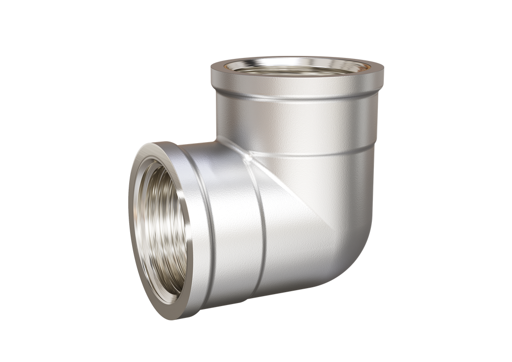 Угол 90 гр LD Pride DN20 (3/4") ВР/ВР латунь никель с биркой